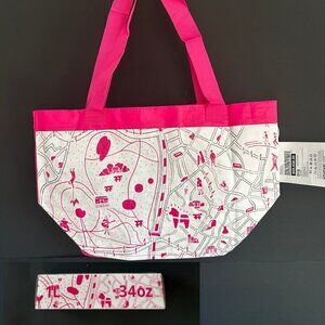 NEW Bundle – IKEA Istad Bags and Matching Harajuku Japan Map Tote in Pink